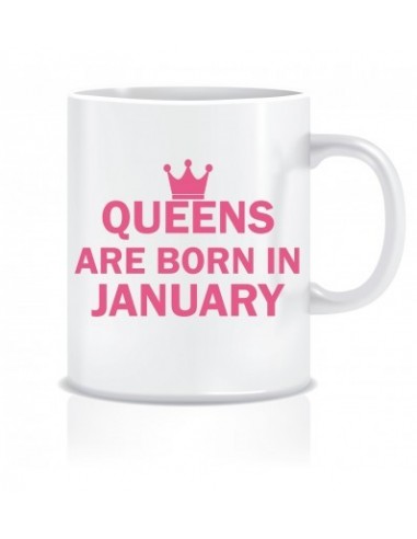Everyday Desire Queens are Born in January Ceramic Coffee Mug - Birthday gifts for Girls, Women, Mother - ED464