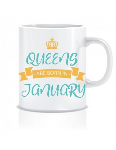 Everyday Desire Queens are Born in January Ceramic Coffee Mug - Birthday gifts for Girls, Women, Mother - ED465