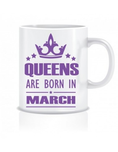 Everyday Desire Queens are Born in March Ceramic Coffee Mug - Birthday gifts for Girls, Women, Mother - ED478