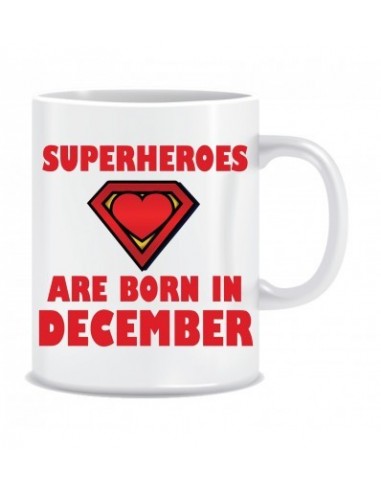 Everyday Desire Superheroes are Born in December Printed Ceramic Coffee Mug ED212