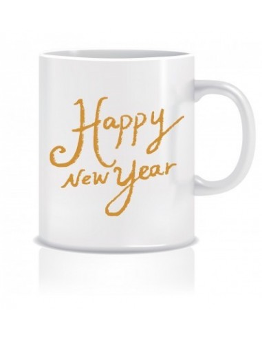 Happy New Year Printed Ceramic Coffee Tea Mug ED293