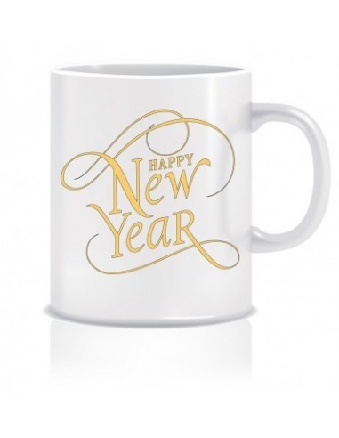 Happy New Year Printed Ceramic Coffee Tea Mug ED297