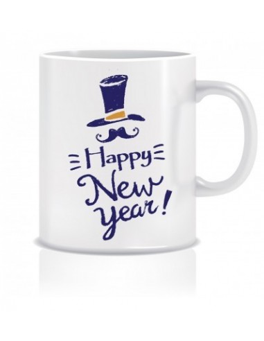 New Year Greetings Printed Ceramic Coffee Mug ED292