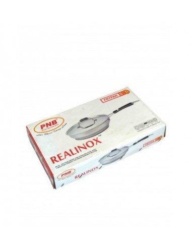Pnb Kitchenmate Realinox Fry Pan 25 cms 2 Ltr Induction Ceramic Halogen Gas Electric Cooking