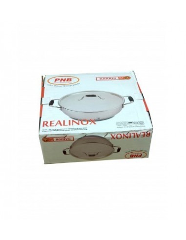 Pnb Kitchenmate Realinox Karahi 37.5 cms 10.5 Ltr Induction Ceramic Halogen Gas Electric Cooking