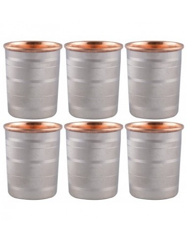 Saga Tumblers of Copper Steel, 200 ml, Set of 6