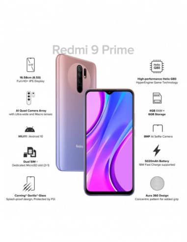 Redmi 9 prime 4GB 128GB (Refurbished) (Very Good)