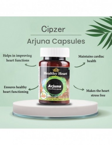 Cipzer Arjuna capsule Which Helps to maintain healthy heart functions(Pack of 1) 30 Capsules