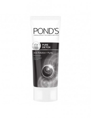 Pond's Pure Detox Face Wash 200 G Daily Exfoliating & Brightening Cleanser Deep Cleans Oily Skin
