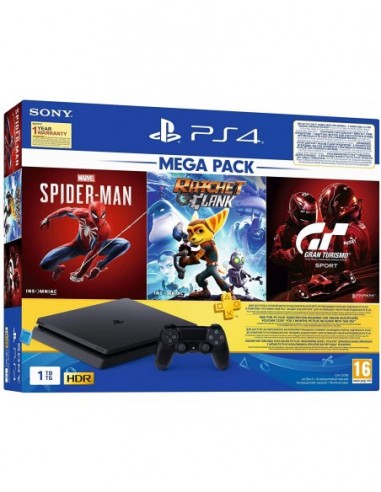 Sony PS4 PlayStation 4 1TB Slim Bundle With (Ratchet Clank, GT Sports & Horizon) (Indian Warranty)