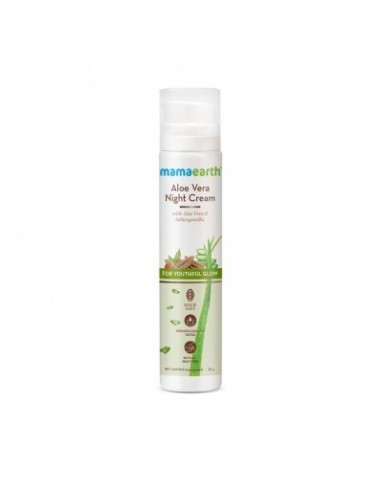 Mamaearth Aloe Vera Night Cream for glowing skin with Aloe Vera and Ashwagandha for a Youthful Glow 50 g