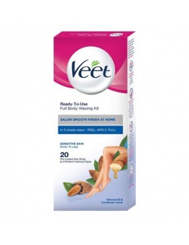 Veet Full Body Waxing Kit Sensitive Skin 20 strips