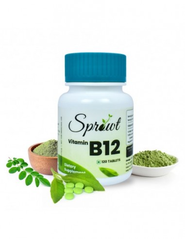 Sprowt Plant Based Vitamin B12 Veg 120 Tablets - Boost Energy Level