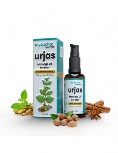myUpchar Ayurveda Urjas Massage Oil For Men - 30 ml - Restores Energy & Hardens - Relaxing Muscles