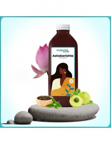 myupchar Ayurveda Ashokarishta Syrup For Women -450 Ml - Relief From For Delayed Irregular Periods