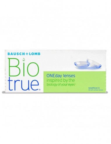 Bausch & Lomb Biotrue ONEday Daily Disposable Contact Lens -0.50 To -6.00D Clear 30 Lenses