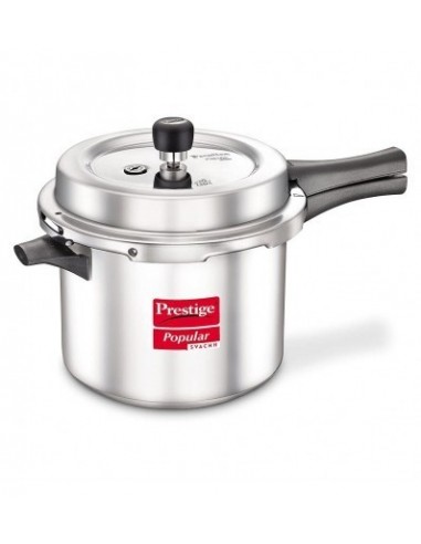 Prestige Popular Svachh 5.0 Litre Aluminium Pressure Cooker Silver, Medium