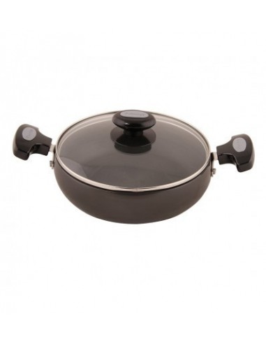 Prestige Aluminium Hard Anodised Cookware Saute Pan Black 24 cm or 3.2 Litre