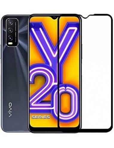 Vexclusive® Vivo Y20 6D Premium Edge To Edge Cover 9H Hardness Tempered Glass