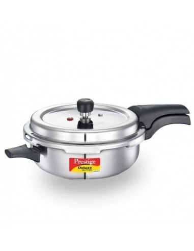 Prestige Svachh 4 L Senior Pressure Pan with Deep Lid for Spillage Control Outer Lid Stainless Steel Silver