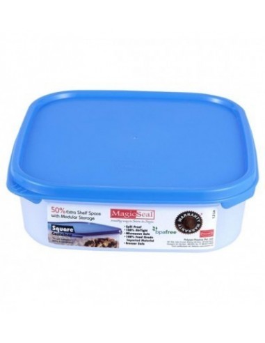 Polyset Magic Seal Blue Square Plastic Container 1.2 L