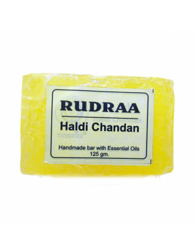 Rudraa Forever Haldi Chandan Handmade Bar(Soap) With Essential Oils 125gm