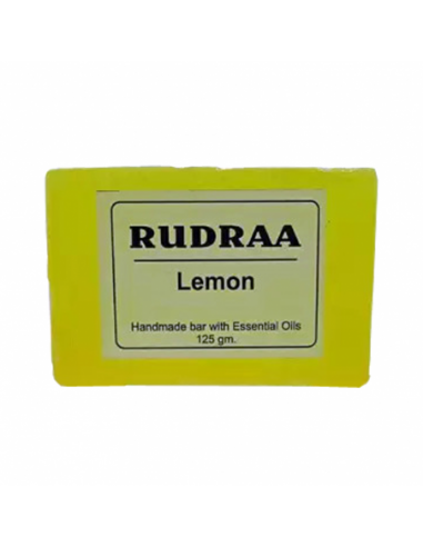 Rudraa Forever Lemon Handmade Bar(Soap) With Essential Oils 125 gm