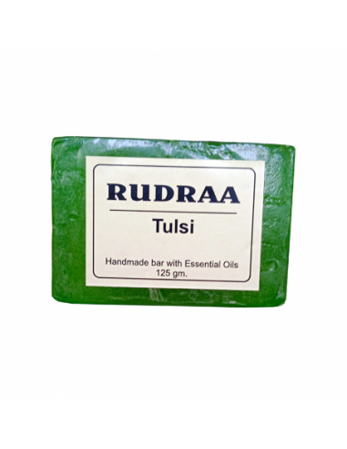 Rudraa Forever Tulsi Handmade Bar(Soap) With Essential Oils 125 gm