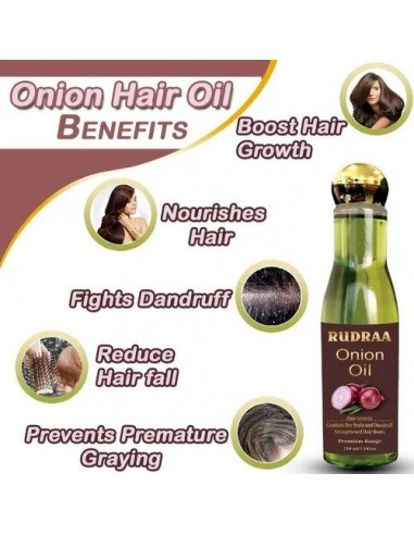 Herbal Hair Growth Rudraa Onion Oil for Hairs, For Hair Oiling, Liquid