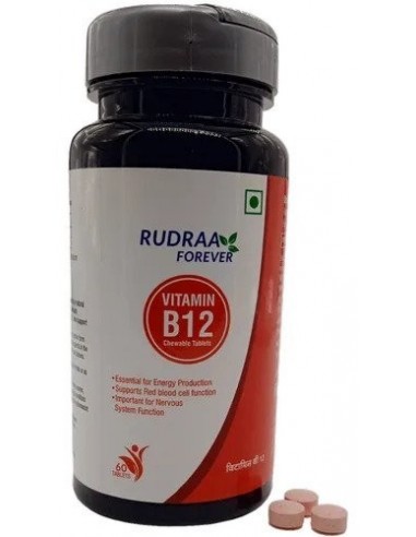 Rudraa Vitamin B-12 for Red Blood Cells Function, 60, Non prescription