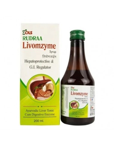 Rudraa Livomzyme Syrup, 200 ML, Treatment: Digestive Enzyme