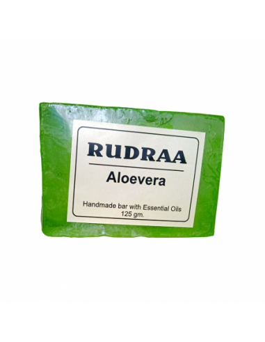Rudraa Forever Aloevera  Handmade Bar(Soap) With Essential Oils 125 gm