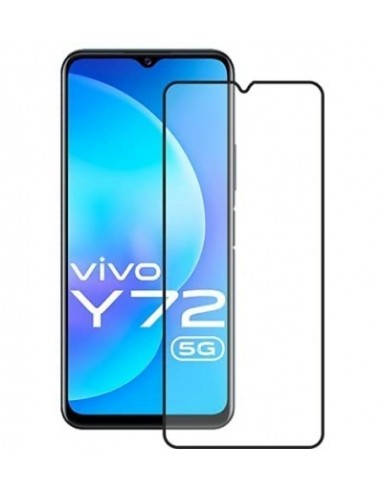 Vexclusive® Vivo Y72 5G 6D Premium Edge To Edge Cover 9H Hardness Tempered Glass