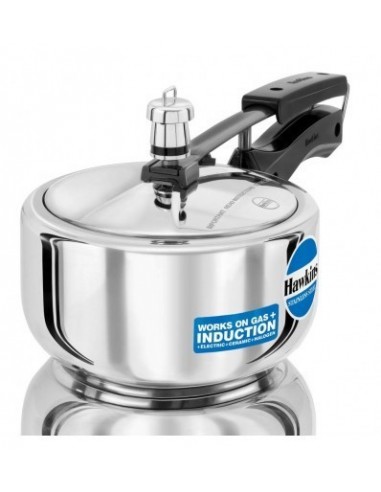 Hawkins Stainless Steel Induction Compatible Pressure Cooker 2 Litre Silver HSS20