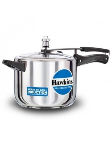 Hawkins 5 Litre Pressure Cooker Stainless Steel Cooker Induction Cooker Silver HSS50
