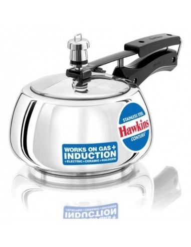 Hawkins Stainless Steel Contura Induction Compatible Pressure Cooker 2 Litre Silver SSC20