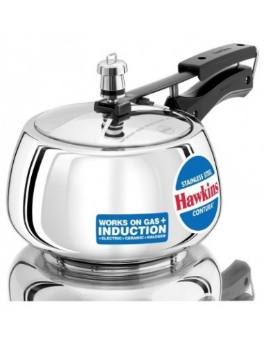 Hawkins Stainless Steel Contura Induction Compatible Pressure Cooker 3 Litre Silver SSC30