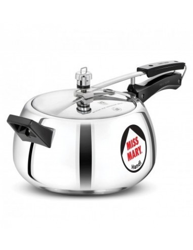 Hawkins Miss Mary Handi Pressure Cooker 5 Litre Silver MMH50